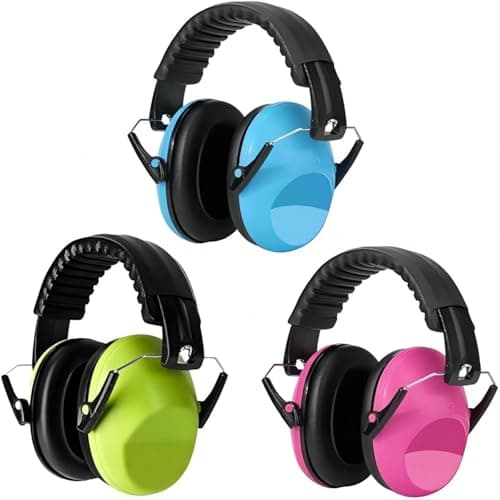 JOAASU 3 Pack Kids Ear Defenders, Ear Defenders Children, 26dB SNR Noise Cancelling Headphones for Kids, Soft Childrens Ear Headphones Ear Muffs, for Boys, Girls, Toddlers, Child (3 Pack)