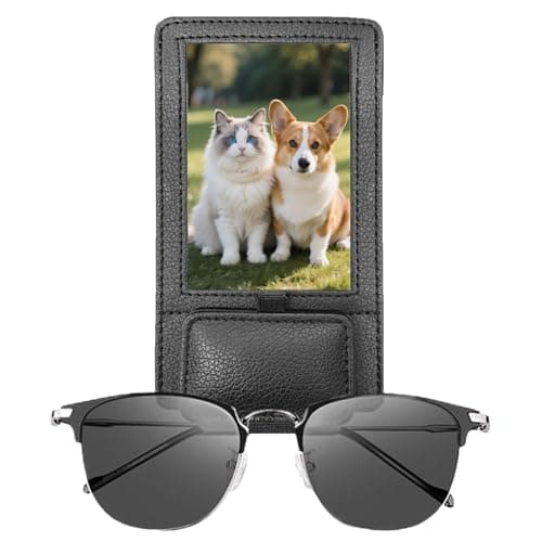 Car Visor Photo Clip 2-in-1 Auto Glasses Picture Magnetic Organizer