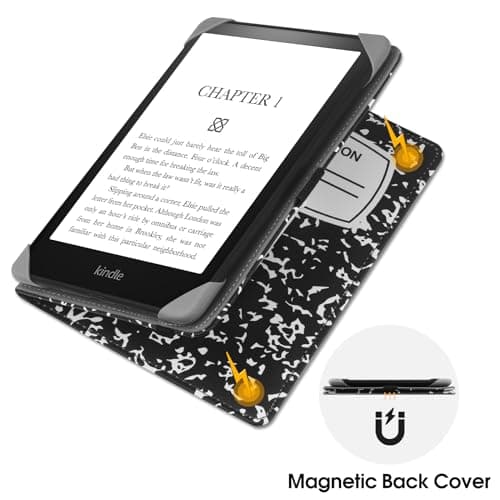 HGWALP Universal Case for 6" eReaders, Folio Leather Stand Cover with Handstrap Compatible with All 6 inch Kindle Paperwhite/Kobo/Tolino/Pocketook/Sony E-Book Reader-Composition Book — view 5