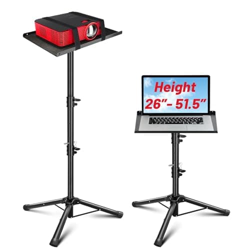 CAHAYA Projector Tripod Stand Portable Laptop Stand Adjustable Height