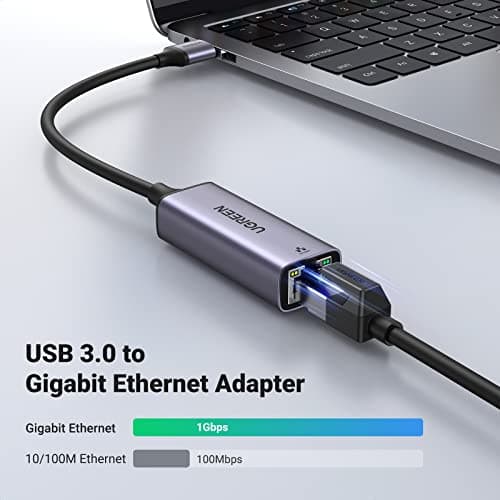 UGREEN USB to Ethernet Adapter, Plug and Play 1Gbps Aluminium Adapter — view 2