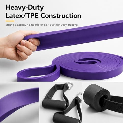 Resistance Bands Set for Men and Women, 5 Levels Exercise Bands with Door Anchor Kit for Strength Training, Full Body Workouts, Muscle Toning, Stretching, Home Gym, Yoga, Pilates and Fitness — view 2