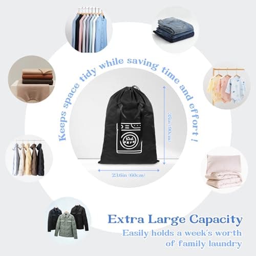 Asnews Laundry Bag, 120L Oversized Travel Laundry Bags for Dirty Clothes — view 4