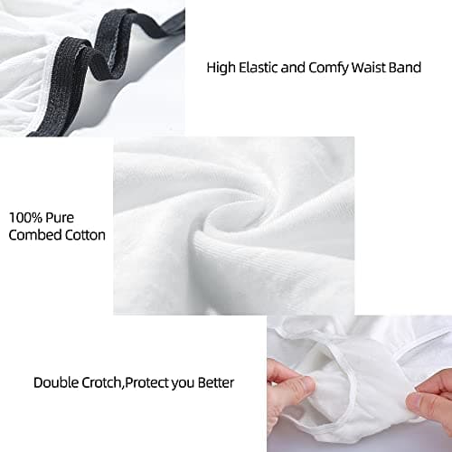 Travelcare 20 Packs Mens Cotton Disposable Underwear Panties, White, XXL — view 6
