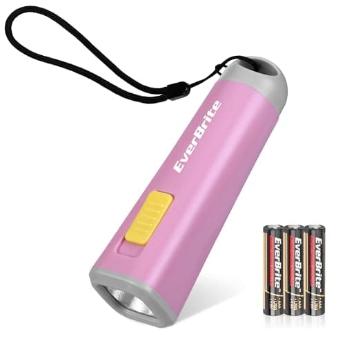 EverBrite Mini LED Flashlight, Lightweight (46 g), Pink