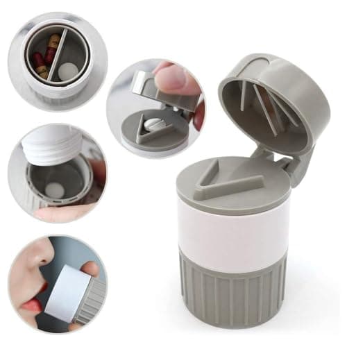 4-in-1 Pill Crusher, Cutter & Grinder, Travel Pill Organiser, Portable — view 2