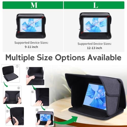 iPad Sun Shade Tablet Sleeve Case for 9-11 inch, iPad Sun Glare Shield — view 2