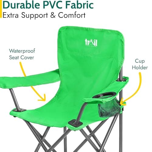 Trail Eagle Kids Camping Chair, Green — view 6