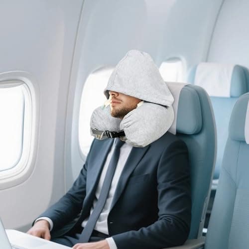 Neck Pillow for Traveling Soft Packable Fillable Design, Storage Bag — view 2