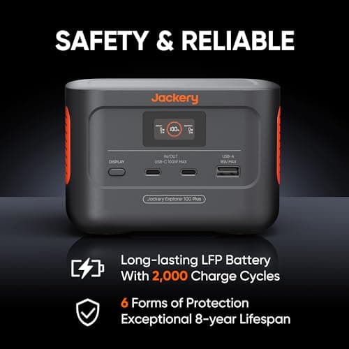 Jackery Solar Generator 100 Plus, 99Wh Power Station with 40W Solar Panel — view 6