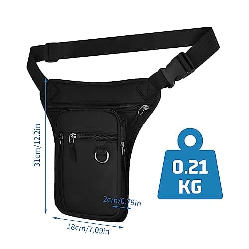 Zsanhua Drop Leg Bag for Men Women, Waist Pack Waterproof Thigh Pack Leg Pouch Bag, Multi-Pocket Waist Fanny Pouch Waist Belt Hip Bag Motorcycle Riding Hiking Waist Fanny Pack — view 2