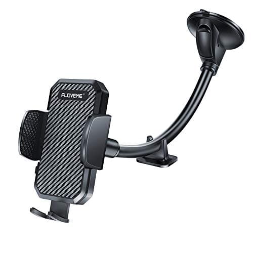 FLOVEME Car Phone Holder Windscreen Upgraded Long Arm Gooseneck Adjustable Car Phone Mount Compatible with iPhone 13 12 Pro Max Samsung Holder