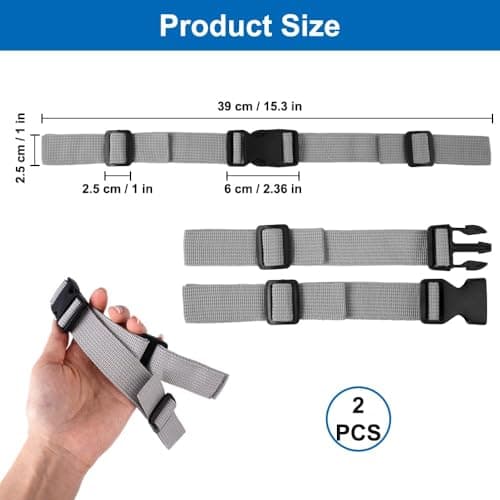 2 Pair Adjustable Backpack Chest Strap 39 x 2.5 cm Backpack Sternum Strap — view 2