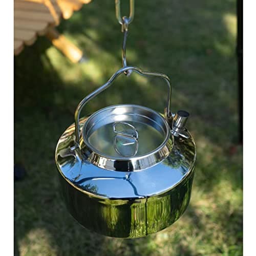 ZLWENA 1.2L Camping Pot Stainless Steel Tea Kettle Outdoor Water Boiler — view 3