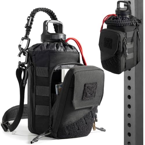 Magnetic Gym Bag with Water Bottle Holder Fits 1-2L Bottles