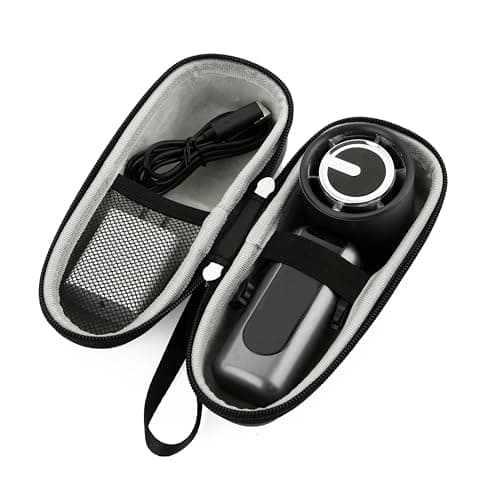 BCEPDCHR Hard Travel Case for Braun Series 1/Series3/Series 5/Series 7/Series 9 Philips Series S1000/S3000/S5000/S7000/S9000 Razor Shaver,JISULIFE Handheld Fan Pro1S/ F8X/F8/FA55 (Black Zipper Strip) — view 3