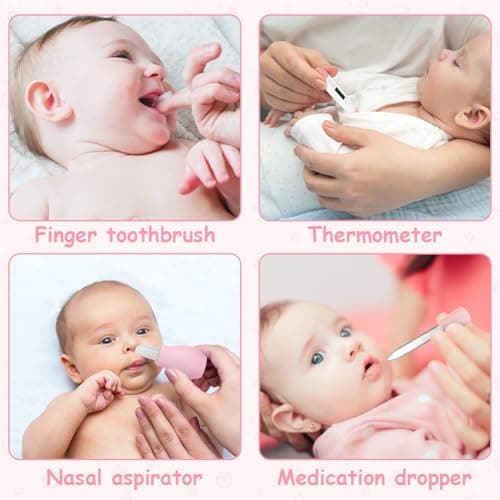 Flintronic14 in 1 Baby Healthcare and Grooming Kit, Newborn Baby Care Accessories with Hair Brush, Comb, Nail Clippers, for Newborn Boys Girls — view 4