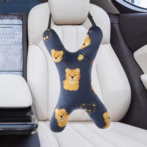 XINGYAOGJ X-Shaped Car Seat Pillow Head Neck Support Travel Pillow for Kid Adult Soft Comfortable Car Sleeping Headrest Cushion Adjustable Seat Belt Travel Cushion for Long Journey Airplane — view 3