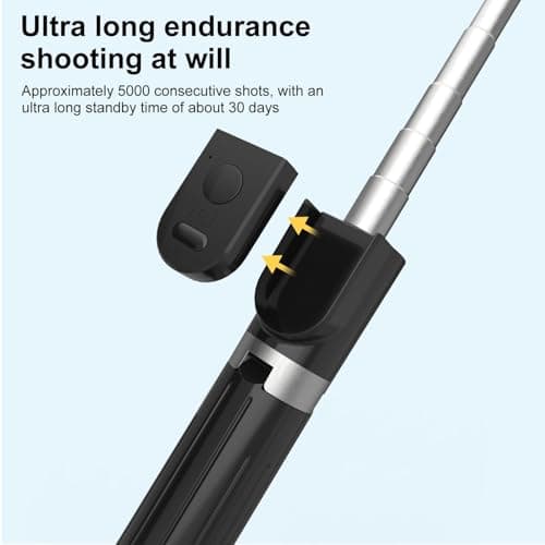 Selfie Stick, 130cm Phone Tripod, 4-in-1 Selfie Stick Tripod — view 3