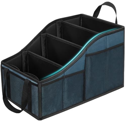 YOHOOLYO Car Seat Organiser with 4 Compartments, 4 Cup Holders