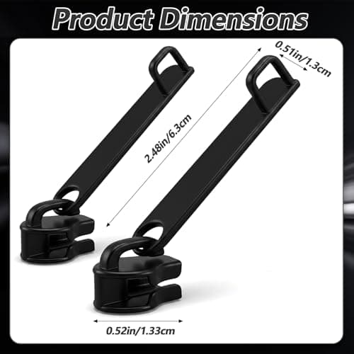 Shimmeroo 6PCS Replacement Zipper Pulls, No.8 Luggage Zipper Pull — view 2