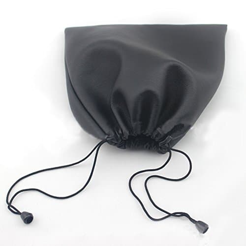 NHBETYS PU Leather Headphone Storage Bag, Waterproof Headphone Protection Pouch with Drawstring for Carrying Storing(Size:1 pcs) — view 5