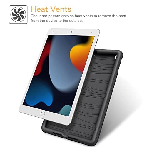 FINTIE Case Compatible with iPad 9th Generation (2021)/iPad 8th Generation (2020)/iPad 7th Gen (2019) 10.2 Inch - [All Corner Protection ] Shockproof Silicone Cover, Black — view 5