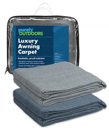 Purely Outdoors Luxury Awning Carpet Breathable Treadlite Groundsheet Footprint for Tents/Awnings - Campervan, Motorhome, Caravan, Tent, Gazebos, Canopies (Charcoal Grey, 250 x 700cm)
