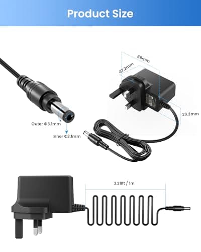 ZOSI 12V 2A 2000MA CCTV System Power Supply Adapter, UK Plug — view 5