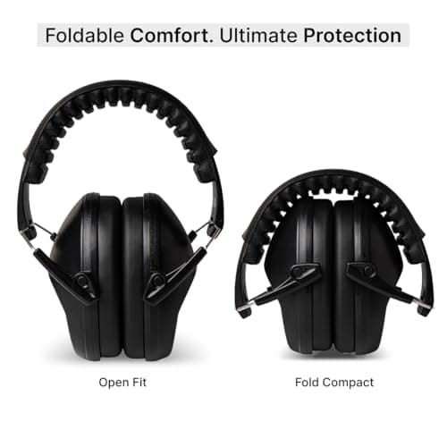 DOMIRA Kids Ear Defenders SNR 26 – Noise Cancelling Ear Muffs for Children, Hearing Protection for School, Travel & Shooting – Lightweight Adjustable Headphones (Black) — view 5