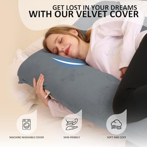 Chilling Home Pregnancy Pillow,U Shaped Maternity Pillow with Cover Velvet — view 3