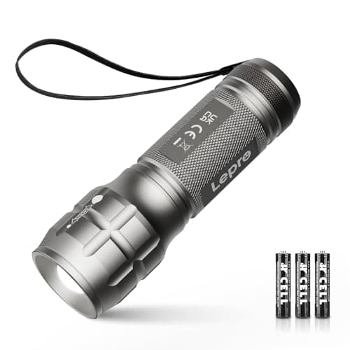 LE LED Torch Battery Powered,LE1000 Bright Hand Flashlight,Adjustable Focus