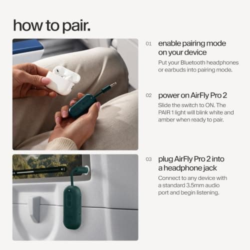 Twelve South AirFly Pro 2, Bluetooth Adapter, Pair 2 AirPods, Teal Ice — view 6