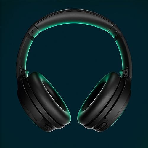 Bose QuietComfort SC Wireless Noise Cancelling Headphones, Bluetooth Over Ear Headphones with Up To 24 Hours of Battery Life, with Soft Case, Black — view 2
