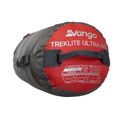 Vango Treklite Lightweight Sleeping Bag, Ultra 600, 3 Season Backpacking Sleeping Bag, Compact Foldable Insulating Mummy Bag and Stuff Sack for Compact Camping Hiking Traveling — view 4