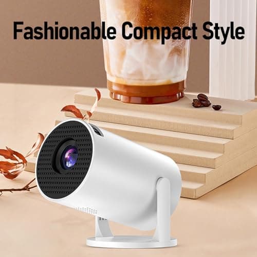 XUMIUZIY Mini Projector with WiFi, 50 ANSI Home Theater Movie Projector with Surround Sound Speaker, 240° Rotatable, Manual Focus, Electronic Keystone, HDMI/USB/AUX Ports — view 3