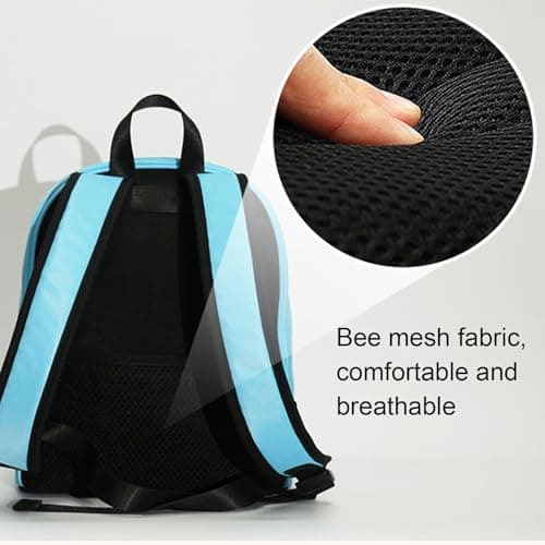 YWBL-WH Programmable LED Backpack, Full Color 64x64 Display App Controlled Storage Bag for Festivals Travel PU Polyester Cotton 1 Pack — view 4