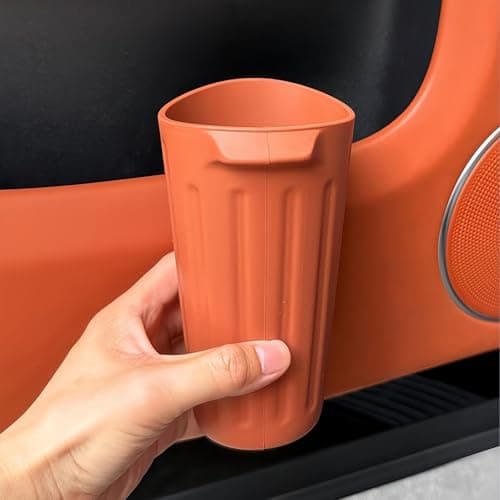 Car Garbage Can, Silicone Waste Organizer, Small Door Bin — view 3