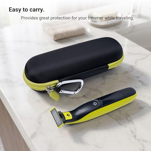 Travel Case for Philips OneBlade 360/Pro/Intimate Series - Hard EVA Storage Case for Electric Shaver, Beard Trimmer & Body Groomer with Accessories Organizer, Black&Green — view 6