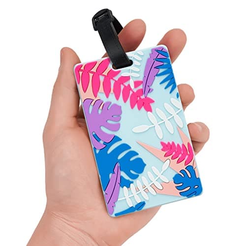 ZOUIQSS Luggage Tags Pack of Two,Baggage Tags Suitcase ID Labels Business Card Holder/Travel ID Bag Tag(Foliage) — view 4