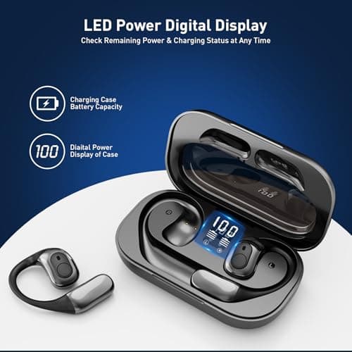 Velvora AI Translation Earbuds – Real-Time Translator Earbuds with 144 Languages, Wireless Translation Headphones for Travel & Business, Smart Translation Device for iOS & Android (Black) (black) — view 5