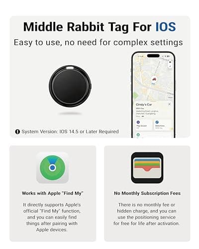GPS Tracker Tag for Kids, iOS Only, Works with Apple Find My, No Monthly Fee, Child & Elderly Tracking Device with Pin Clip for Backpack, Clothing, School Bag — view 2
