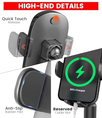 APPS2Car Car Phone Holder Cup Holder Phone Mount Adjustable Long Arm Cup Phone Holder Cradle Car Mount for iPhone Samsung Smartphones — view 6