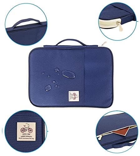 JAKAGO A4 Document Case, Multi-Pocket Portfolio Folder, Travel Portfolios — view 4