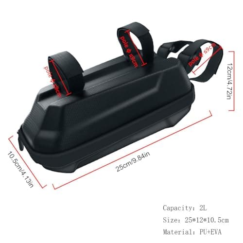 Hard Shell Scooter Bag, Scooter Handlebar Bag, Scooters Storage Bags, 2L Fully Waterproof Hard Shell EVA Scooters Bicycle Mountain Bike Bags, Quick-Release Hanging Handle Bages(Reflective Strips) — view 5