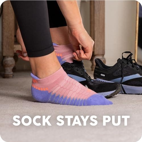 Balega Silver Antimicrobial No-Show Compression-Fit Running Socks for Men and Women, 1 Pair, Breathable, Cushioned, Moisture-Wicking, Ergonomic Fit, Super Pink, Small (UK Size 4-7) — view 3