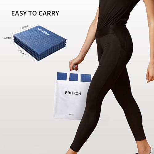 PROIRON Foldable Yoga Mat 4mm, Portable Folding Exercise Mat for Travel, Non Slip Yoga Matt for Women, Excercise Mat for Gym Home, Pilates, Workout, Fitness, Stretching, Lightweight & Small — view 2