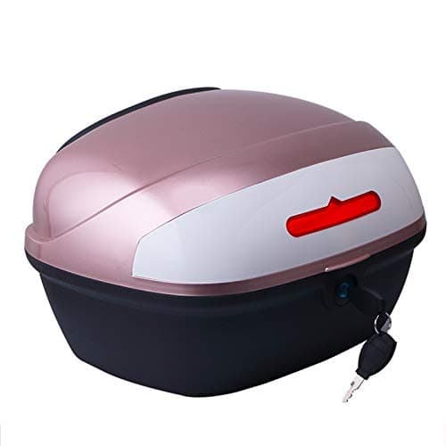 ZXCASDF Motorcycle Trunk Motorcycle Rear Travel Bag, Weather Resistant Heavy Duty Tail Bag Tail Trunk, Water Proof Luggage Bag Backpack,rose gold