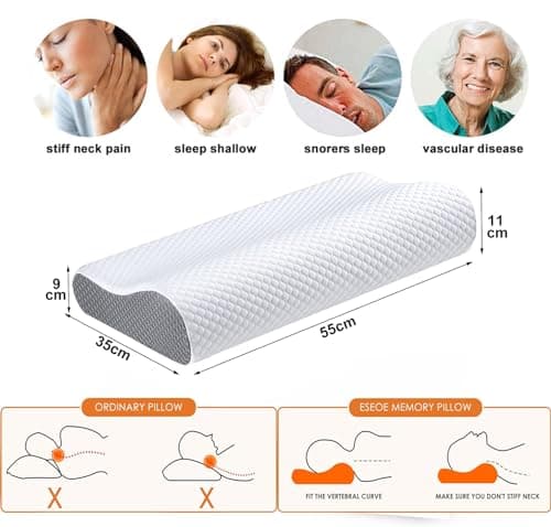 Ecosafeter 2026 New Upgrade Memory Foam Pillow- Cervical Orthopedic Deep Sleep Neck Pillow-Superior Comfort for Neck Shoulder Pain Sleeping Bamboo pillowcase — view 4