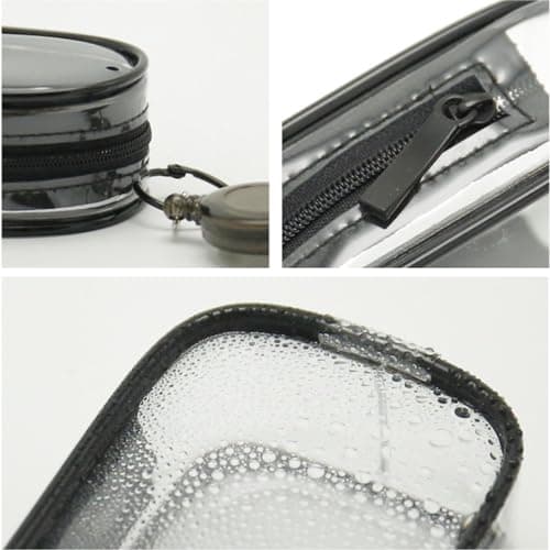 Travel Cable Organizer - Storage Bag Small Pouch, Waterproof Cord Organizer Bag, Transparent Carrying Case Organizer, Travel Bag for Cord, Charger, Earphone, Black, radius, Unisex — view 6